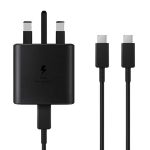 شارژر دیواری سامسونگ مدل EP-TA845 توان 45 وات سه پین همراه کابل USB-C
