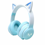هدفون بلوتوثی گربه‌ای مدل PM-35 | Cat Ear Wireless Headphones با نورپردازی LED - تصویر 2