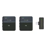 میکروفن یقه‌ای SX8 Dual | میکروفن بی‌سیم دو نفره مخصوص تولید محتوا و ضبط حرفه‌ای